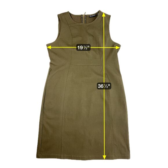 NWT Nina Leonard Olive Green Sleeveless Sheath Dress Career Womens Size Large L - Picture 12 of 12